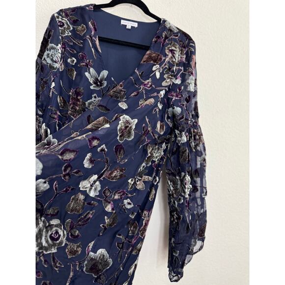 Floral Navy Midi Dress - Picture 10 of 14